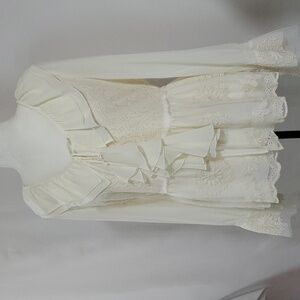 Seven7 Cream Lace Womens Blouse Size 14/16 NWOT